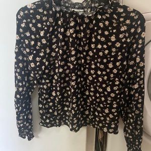 Reformation Jeans Blouse with Flowers 🌻size small